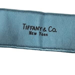 VINTAGE TIFFANY & CO DUST BAG JEWELRY BLUE CLOTH POUCH WATCH NECKLACE FLATWARE